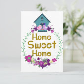 Woondecoratie Thuis Zoete Thuis Bedankkaart (Staand voorkant)