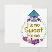 Woondecoratie Thuis Zoete Thuis Bedankkaart (Voorkant / Achterkant)