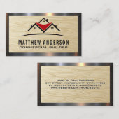 Woonhuizen | Houtstructuur Visitekaartje (Voorkant / Achterkant)