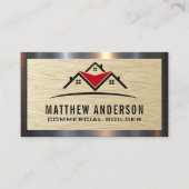 Woonhuizen | Houtstructuur Visitekaartje (Voorkant)