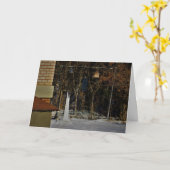 "Woonhuizen in het luchtledige" kerstkaart Kaart (Gele Bloem)