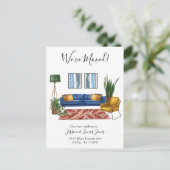 Woonkamer Bewegende aankondiging We zijn verhuisd (Staand voorkant)