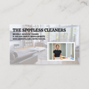 Woonkamer   Dienstmeid aan het werk Visitekaartje