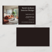 Woonkamer foto interieur ontwerper visitekaartje (Voorkant / Achterkant)