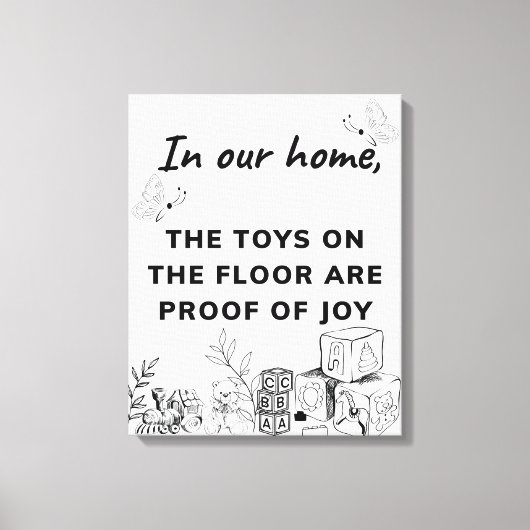 Woonkamer Funny Wall Art Canvas Afdruk (Voorkant)