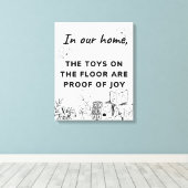 Woonkamer Funny Wall Art Canvas Afdruk (Insitu (Houten vloer))