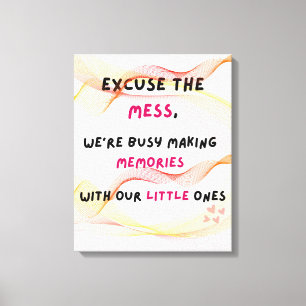 Woonkamer Grappige muurkunst Canvas Afdruk