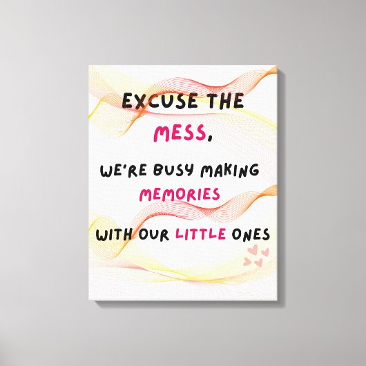 Woonkamer Grappige muurkunst Canvas Afdruk (Voorkant)