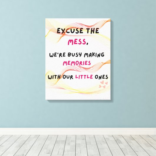 Woonkamer Grappige muurkunst Canvas Afdruk (Insitu (Houten vloer))