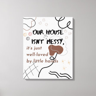 Woonkamer Grappige muurkunst Canvas Afdruk