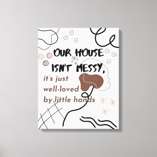 Woonkamer Grappige muurkunst Canvas Afdruk (Voorkant)