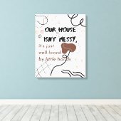 Woonkamer Grappige muurkunst Canvas Afdruk (Insitu (Houten vloer))