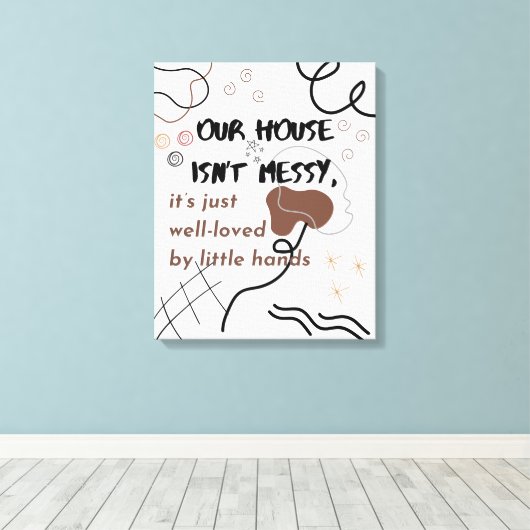 Woonkamer Grappige muurkunst Canvas Afdruk (Insitu (Houten vloer))