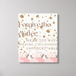 Woonkamer Grappige muurkunst Canvas Afdruk