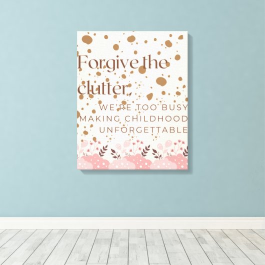 Woonkamer Grappige muurkunst Canvas Afdruk (Insitu (Houten vloer))