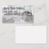 woonkamer | Huis schoonmaak pictogrammen Visitekaartje (Voorkant / Achterkant)