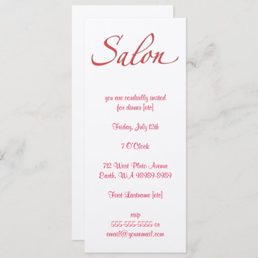 Woonkamer Kaart (Voorkant / Achterkant)