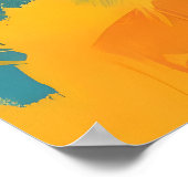 Woonkamer Kleurrijke Abstracte Boeddha Schilderij Poster (Hoek)