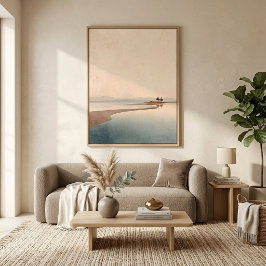 Woonkamer Kust Minimalistische Kunstprint aan de M Poster