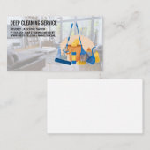 Woonkamer | Schoonmaakmiddelen Bedrijfskaart Visitekaartje (Voorkant / Achterkant)