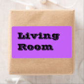 Woonkamer Verhuislabels in Lavendel Paarse Etiket (Insitu)