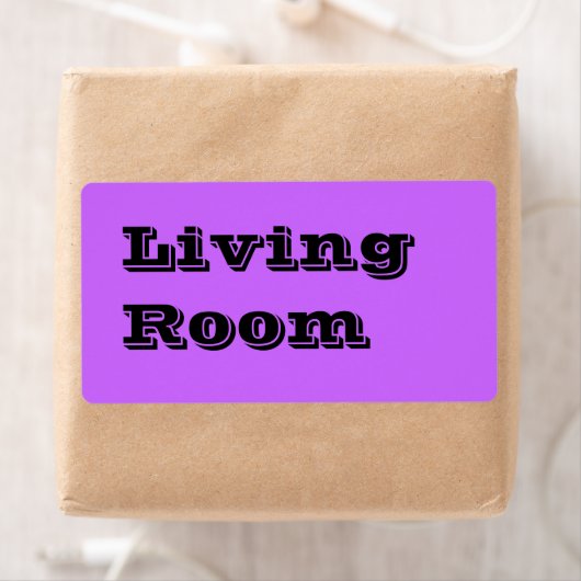 Woonkamer Verhuislabels in Lavendel Paarse Etiket (Insitu)