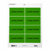 Woonkamer Verpakking & Verhuizen Etiket (Full Sheet)