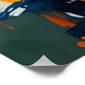 Woonkamer Wall Art | Abstract Boeddhaschilderij Poster (Hoek)