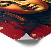 Woonkamer Wall Decor | Kalme Boeddha Portret Poster (Hoek)