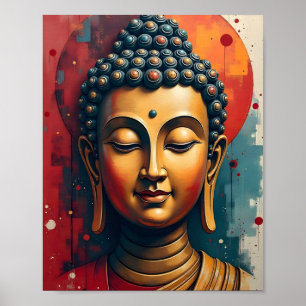 Woonkamer Wall Decor   Kalme Boeddha Portret Poster