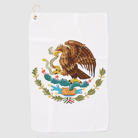 Woonkleur Mexicaanse adelaar Golfhanddoek (Voorkant)