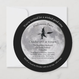 Woonmaan - Circle Halloween Party Invitation Kaart