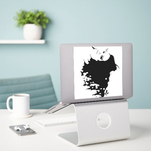 Woonmane Sticker (Laptop op bureau)