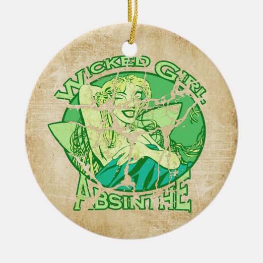 Woonmeisje Absinthe  Keramisch Ornament (Voorkant)