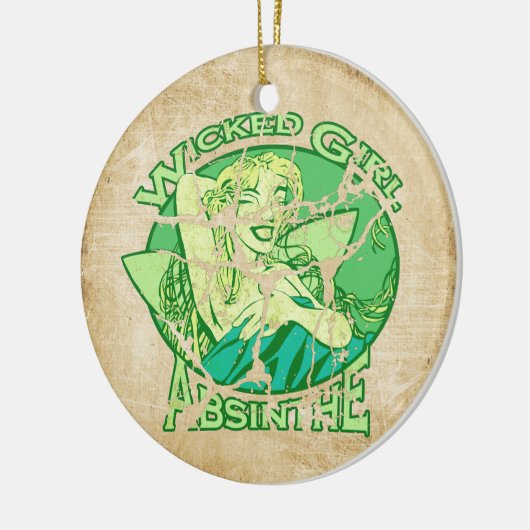 Woonmeisje Absinthe  Keramisch Ornament (Links)