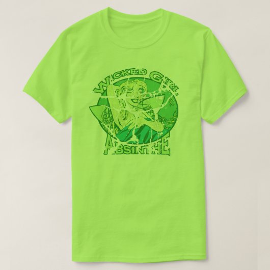 Woonmeisje Absinthe  T-shirt (Design voorkant)