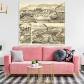 Woonplaats en zaagmolen van Susan Harpold Canvas Afdruk (Insitu (Woonkamer))