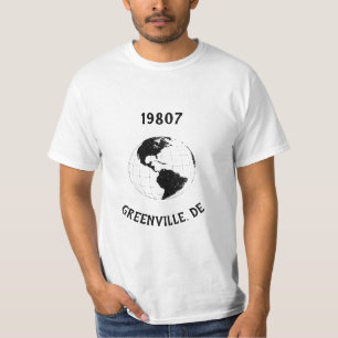 Woonplaats Stad Staat Postcode Wereldbol Wereldkaa T-shirt
