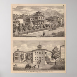 Woonplaats van HE Bradford en HE Bradford en Poster