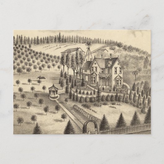 Woonplaats van WH Pepper, Petaluma Tp Briefkaart (Voorkant)