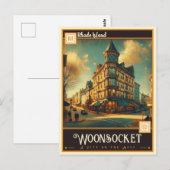 Woonsocket, Rhode Island | Antiek Briefkaart (Voorkant / Achterkant)