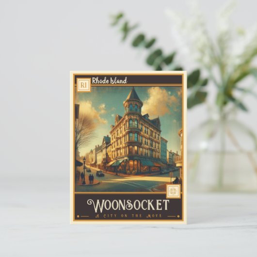 Woonsocket, Rhode Island |  Briefkaart (Staand voorkant)
