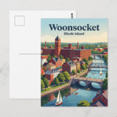 Woonsocket, Rhode Island Briefkaart (Voorkant / Achterkant)