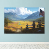 Woonstee van de Republiek Canvas Afdruk (Insitu (Houten vloer))