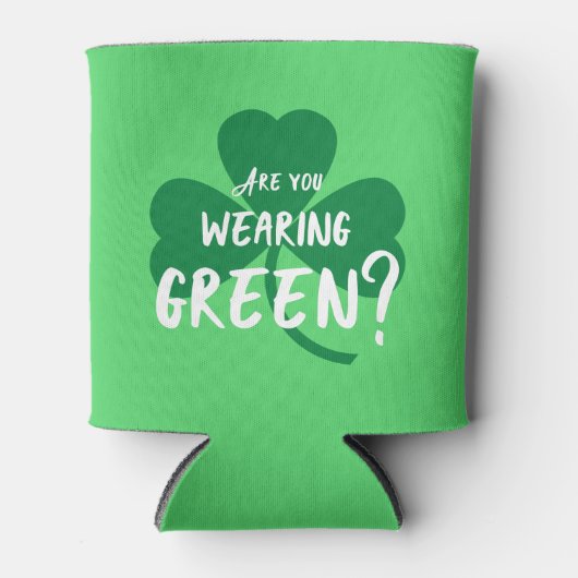 Woont u groen? Sint-Paddy's Day Shamrock Blikjeskoeler (Voorkant)