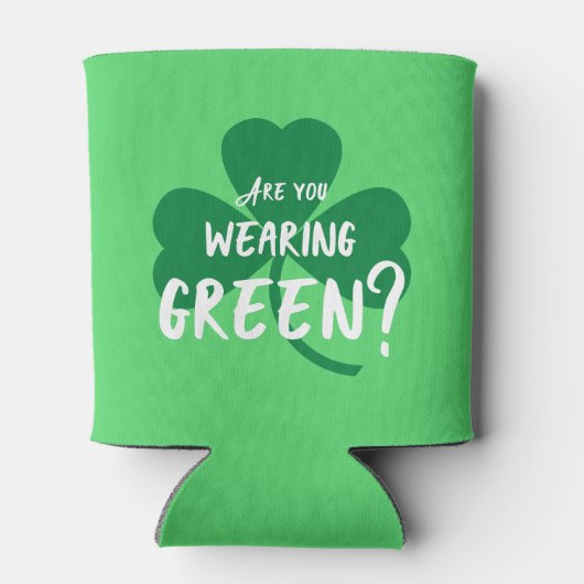 Woont u groen? Sint-Paddy's Day Shamrock Blikjeskoeler (Achterkant)