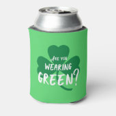 Woont u groen? Sint-Paddy's Day Shamrock Blikjeskoeler (Blikje Achterkant)