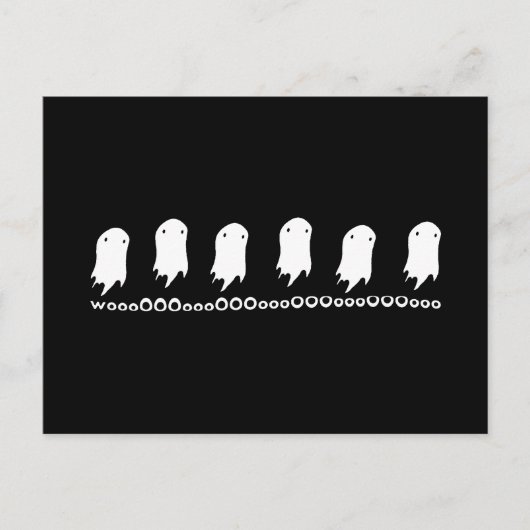 Wooo Ghosts Briefkaart (Voorkant)