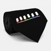 Wooo Regenboog Geesten Stropdas (Opgerold)