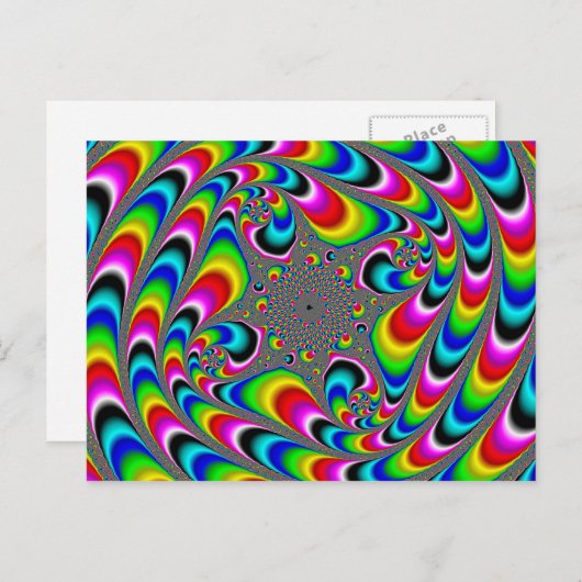 Woooo Mandelbrot Fractal Briefkaart (Voorkant / Achterkant)